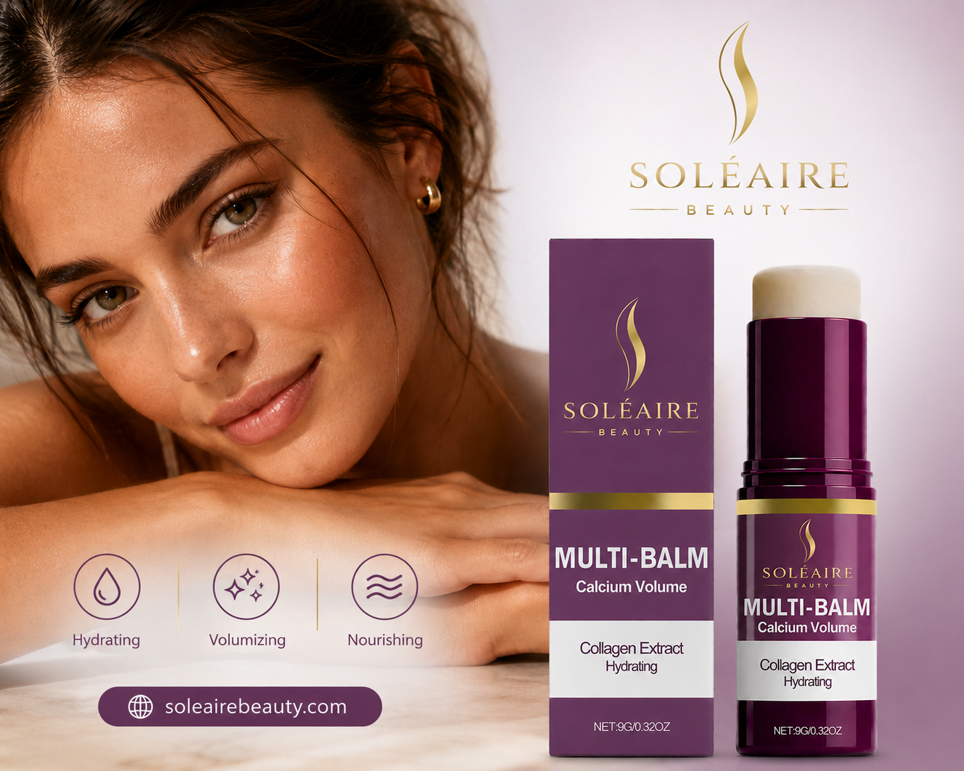 Calcium Collagen Multi Balm Stick – Hydrating Anti-Wrinkle Moisturizer for Face, Eyes & Neck