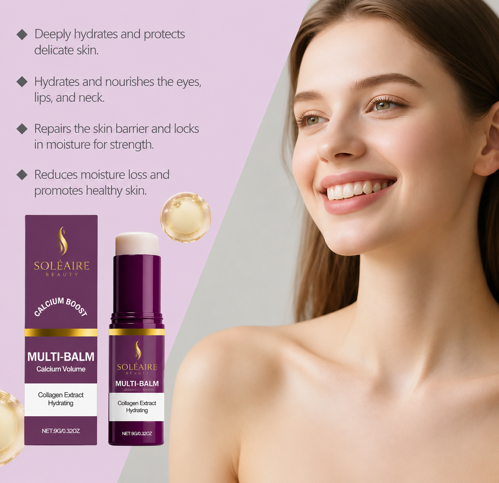 Calcium Collagen Multi Balm Stick – Hydrating Anti-Wrinkle Moisturizer for Face, Eyes & Neck