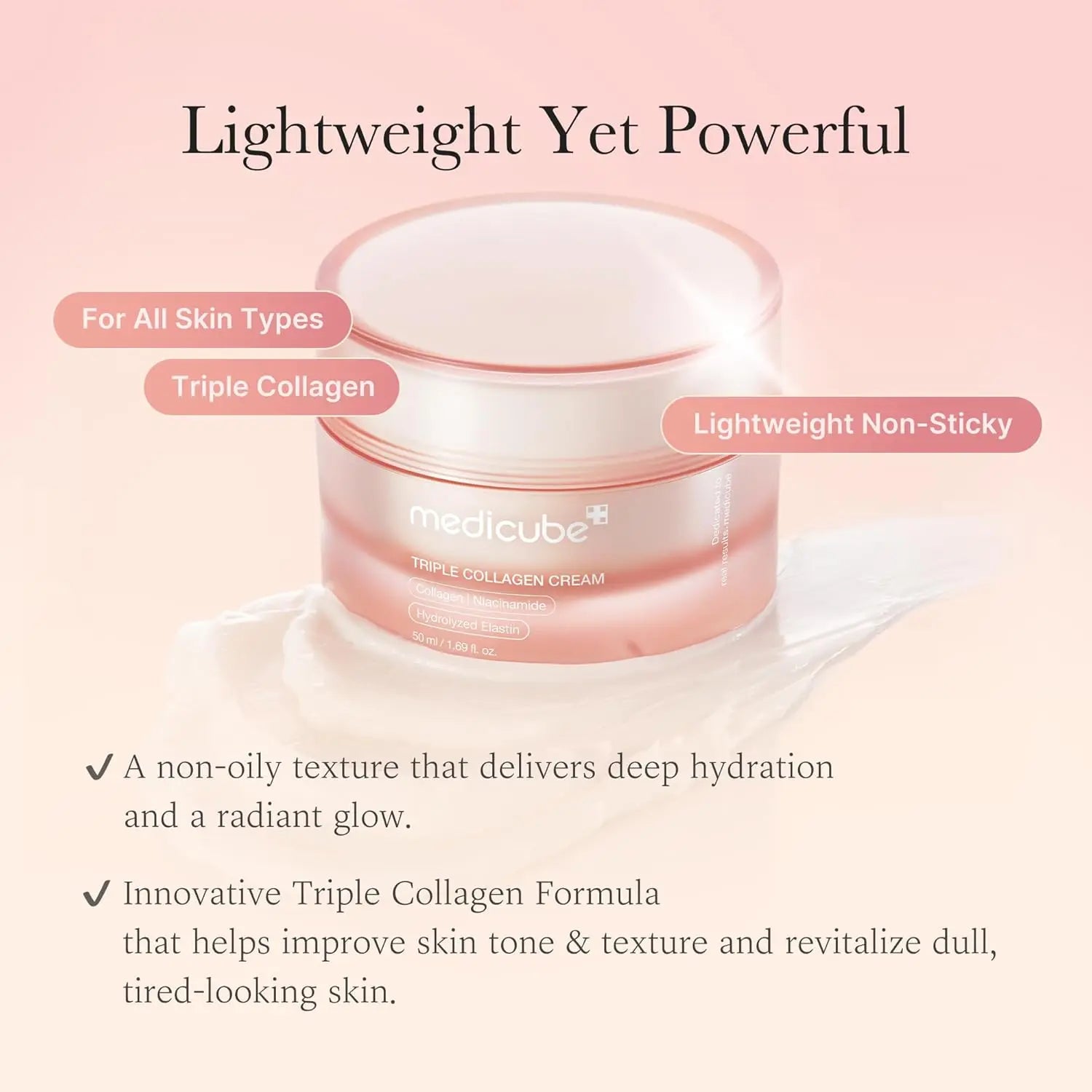 Medicube Triple Collagen Cream Hydrating & Firming Moisturizer