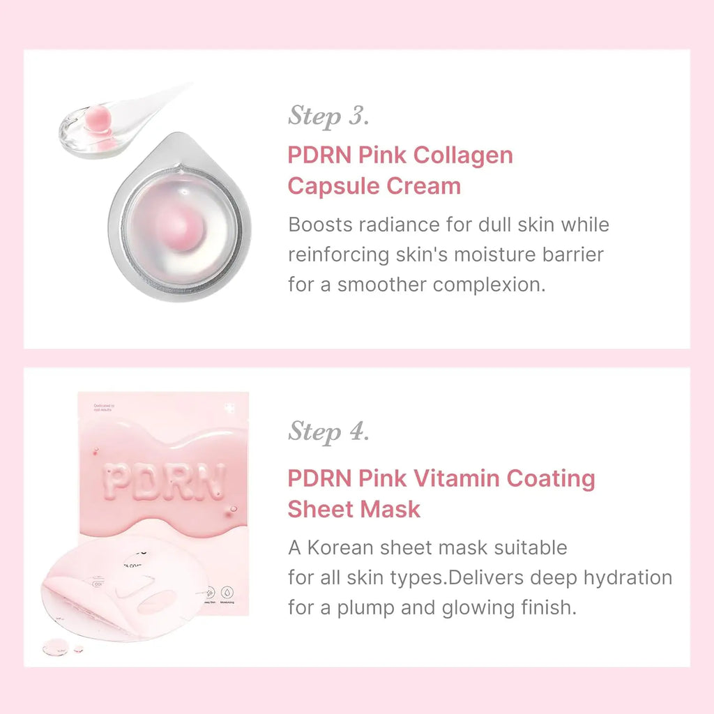 medicube PDRN Trial Kit  Glass Glow Mini Skincare Set with Toner Serum  Sheet Mask for Hydrating Firming Moisturizing