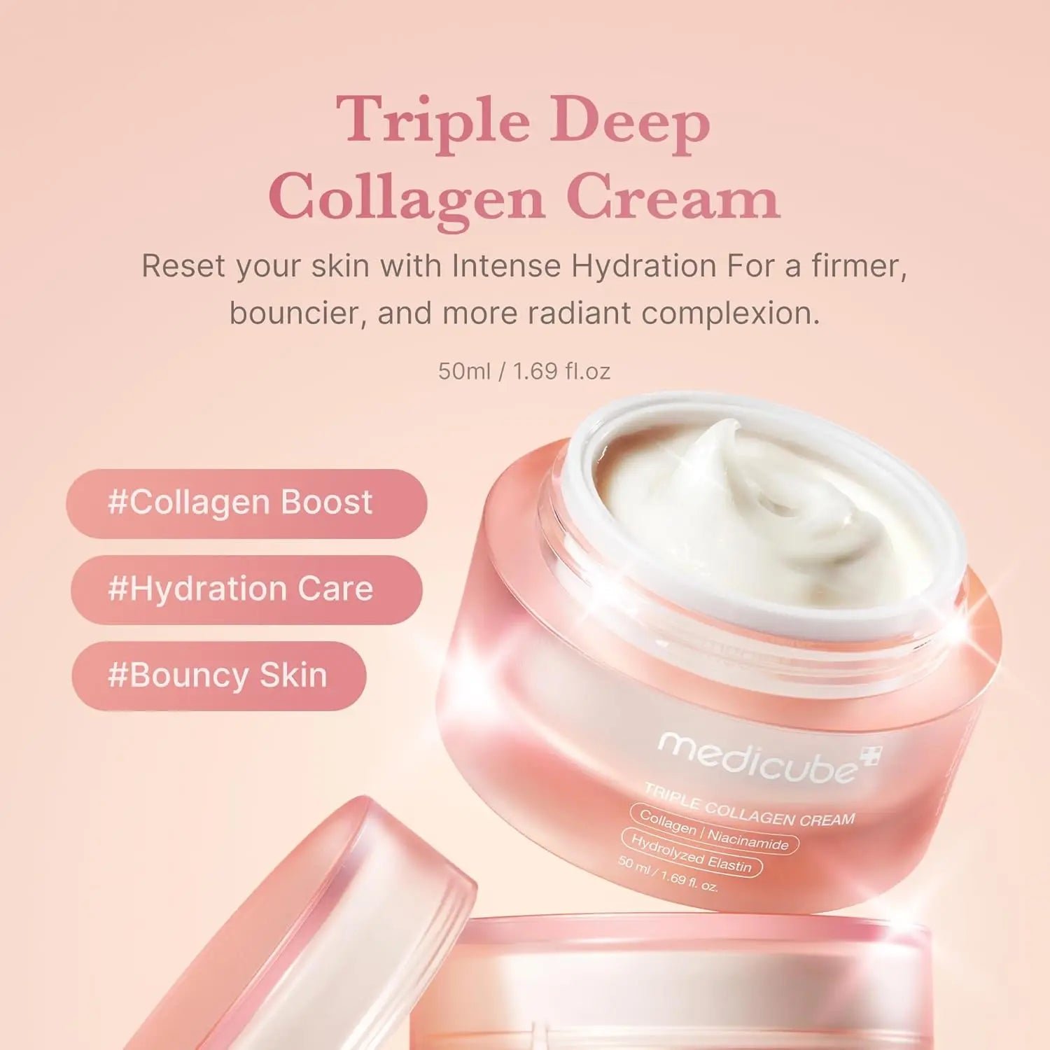 Medicube Triple Collagen Cream Hydrating & Firming Moisturizer
