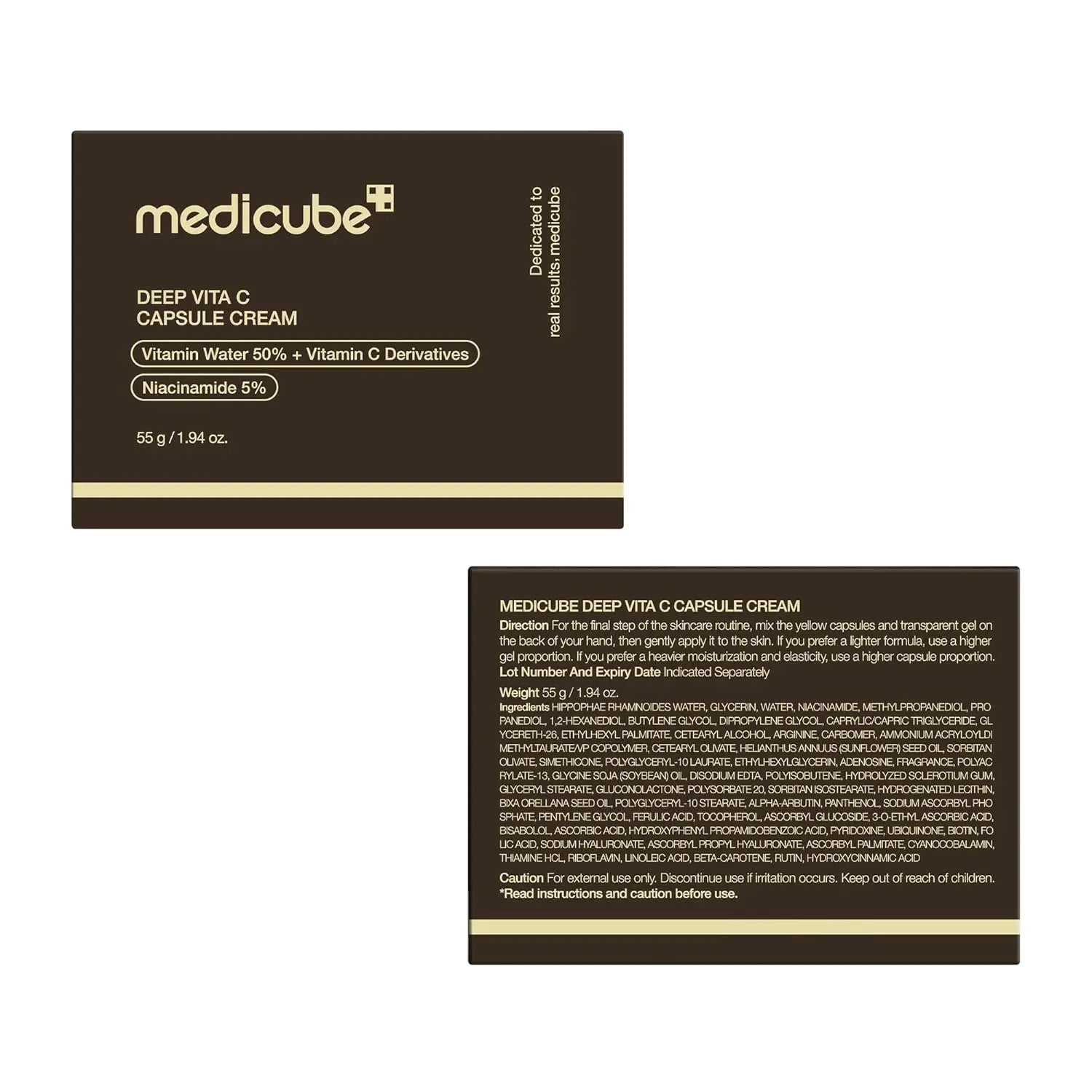 medicube Capsule Cream with liposome Vitamin C golden capsules